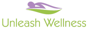 Purple and green logo